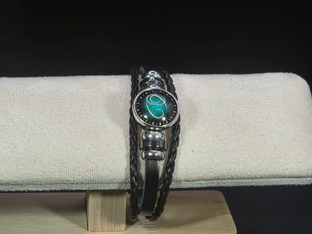 Zodiac Signs Spirit Bracelet - Zodiac Bracelet for Women - 12 Constellation Bracelets Multilayer Black Leather Wrap Bracelet