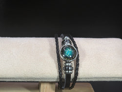 Zodiac Signs Spirit Bracelet - Zodiac Bracelet for Women - 12 Constellation Bracelets Multilayer Black Leather Wrap Bracelet