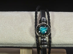 Zodiac Signs Spirit Bracelet - Zodiac Bracelet for Women - 12 Constellation Bracelets Multilayer Black Leather Wrap Bracelet